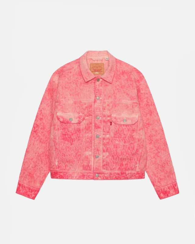 STÜSSY & LEVI'S DYED JACQUARD TRUCKER JACKET made by Stussy