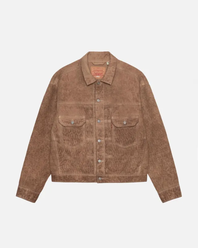 Stussy x Levi's Dyed Jacquard Trucker Jacket “Black” Size