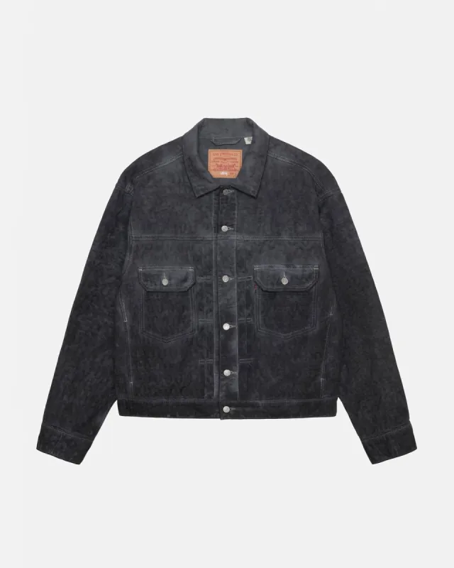 STÜSSY & LEVI'S DYED JACQUARD TRUCKER JACKET made by Stussy