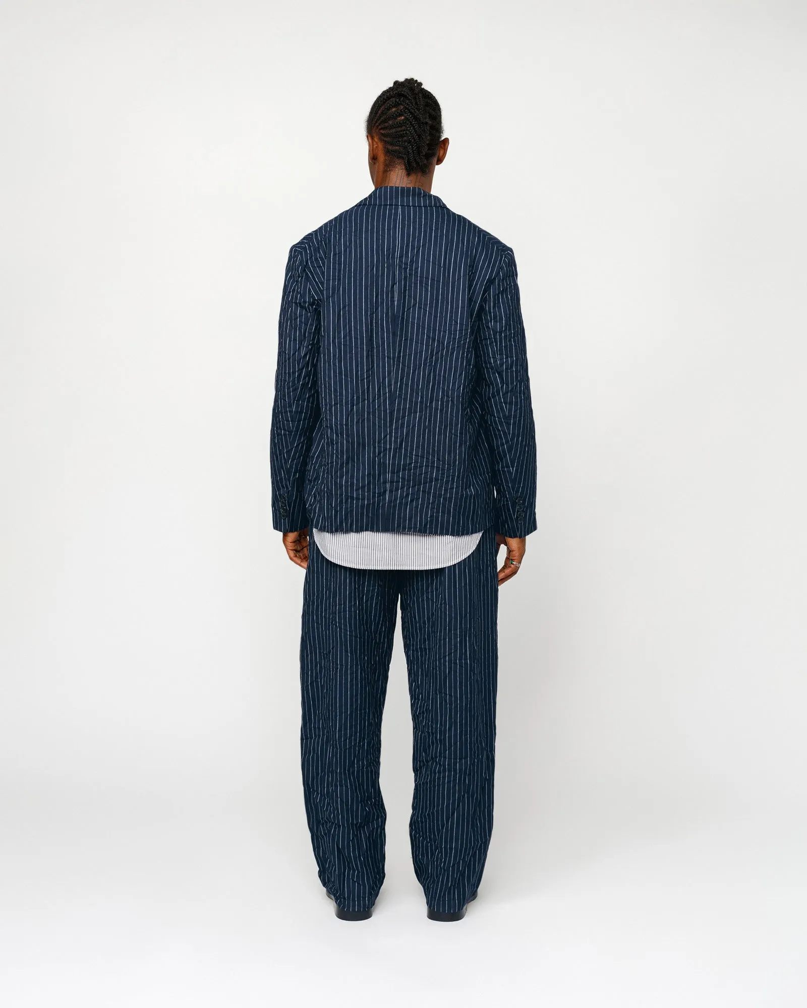 DOUBLE-BREASTED BLAZER WRINKLED STRIPE sold by Stussy product image thumbnail 4