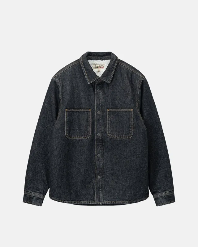 SHERPA LINED DENIM SHIRT sold by Stussy
