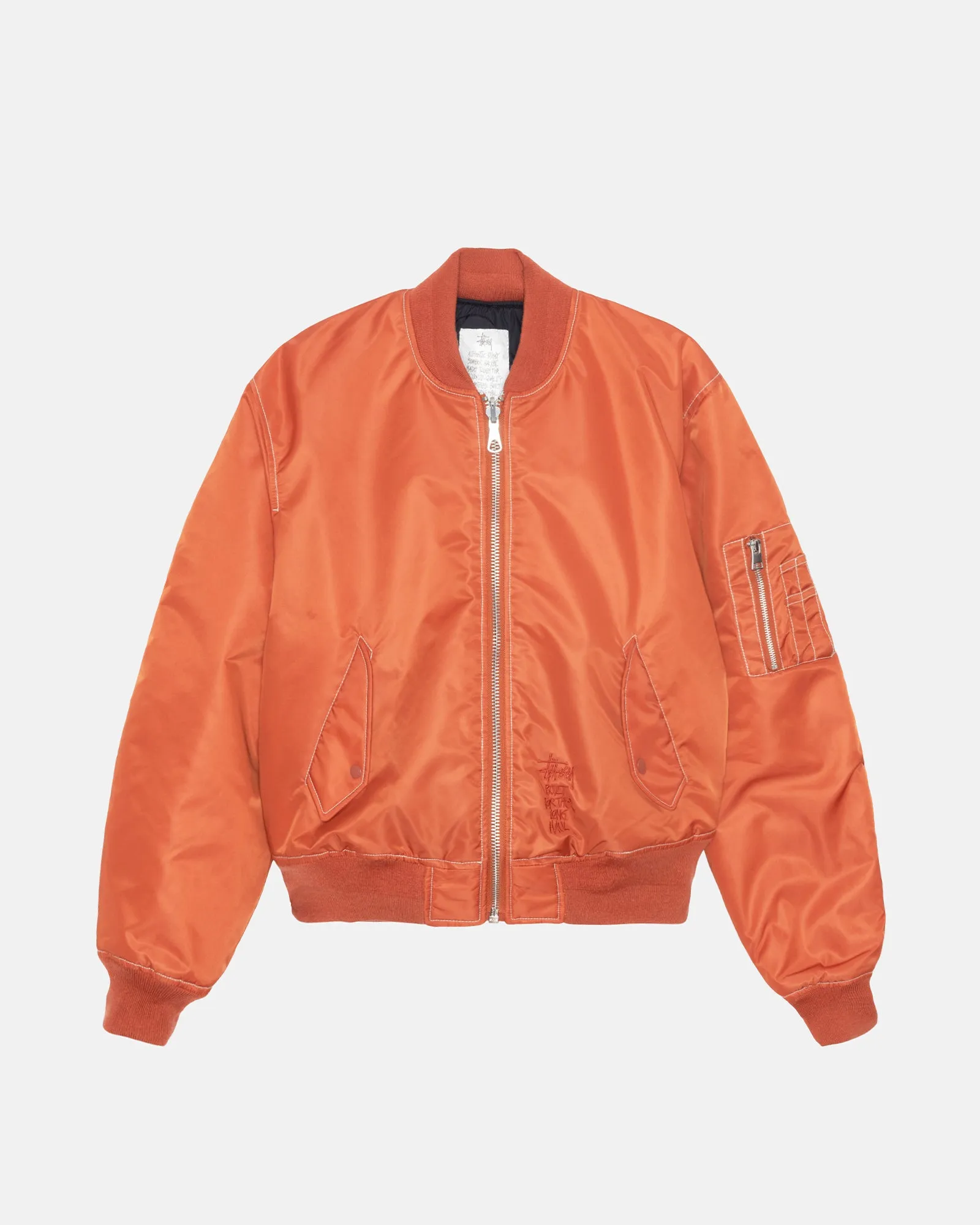 BUILT REVERSIBLE BOMBER JACKET sold by Stussy