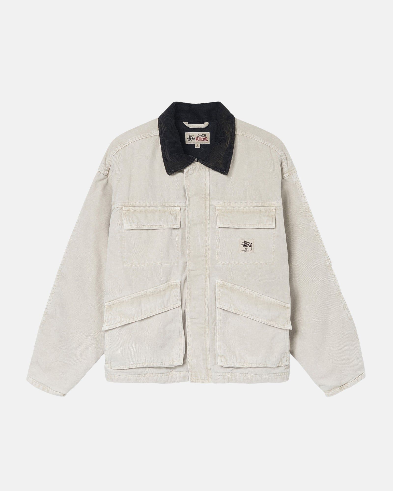 WASHED CANVAS SHOP JACKET sold by Stussy