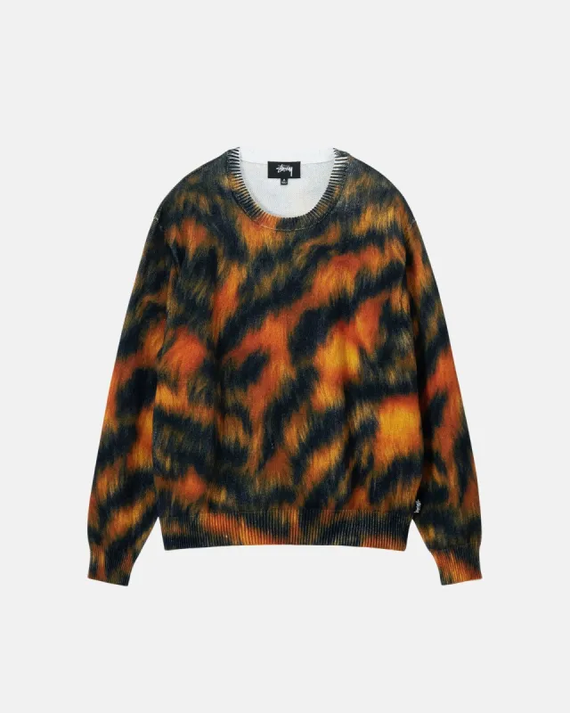 PRINTED FUR SWEATER sold by Stussy