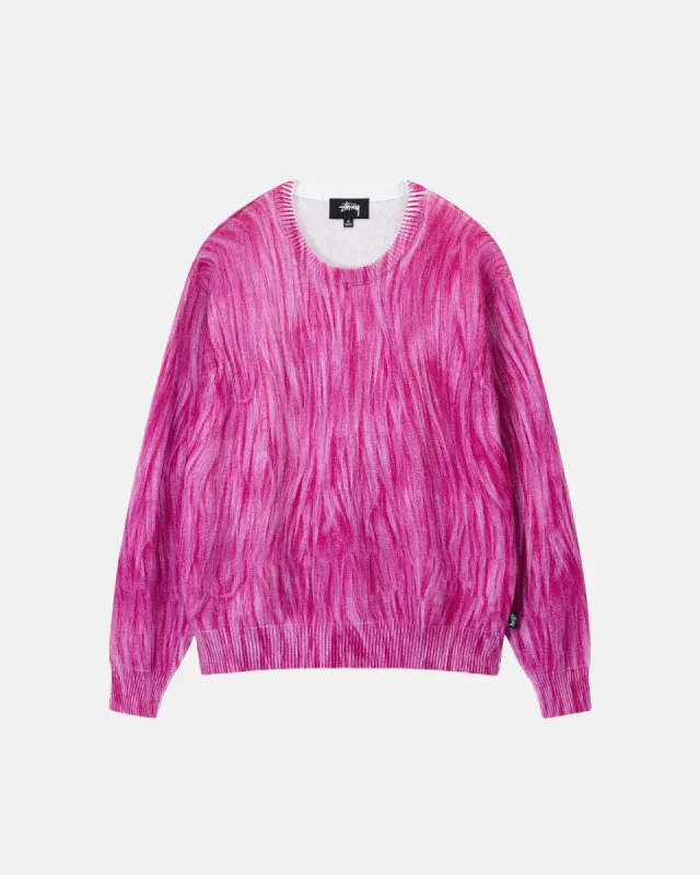 PRINTED FUR SWEATER sold by Stussy