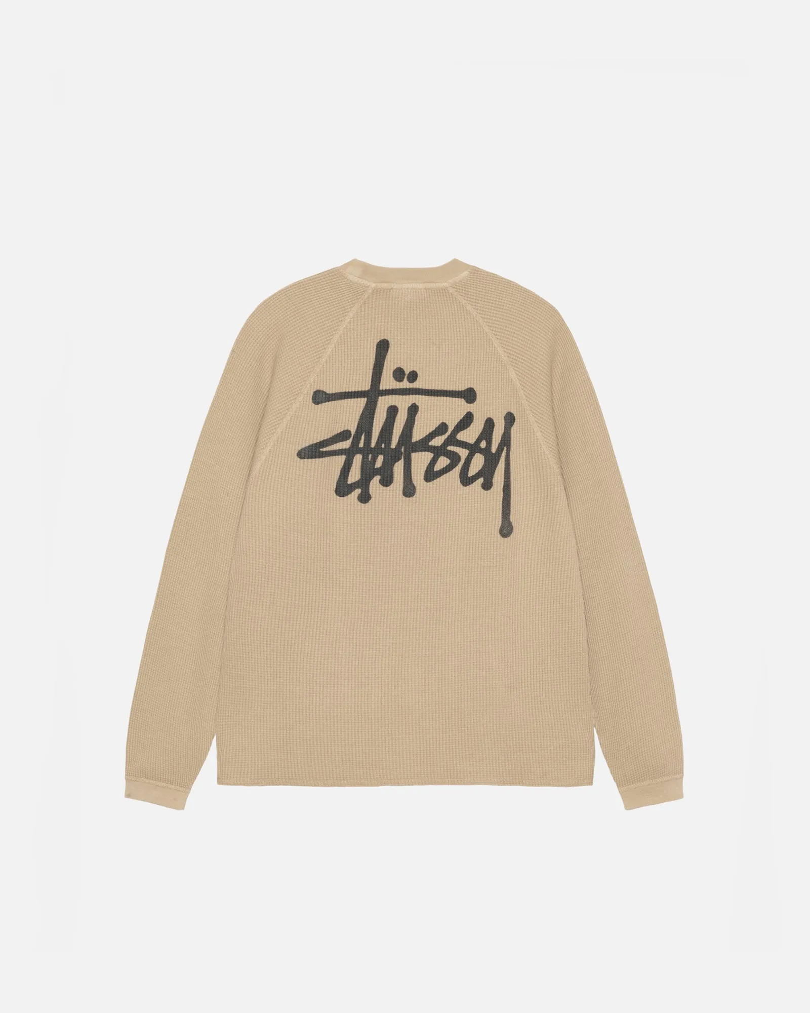 【STUSSY SP25'】Basic Stussy Thermal Stussy Basic Thermal Washed Black Men's - SS25 - US