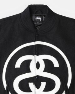 STUSSY ・SS Link Varsity Jacket Black Stussy Ss-Link Varsity Jacket Black | eBay