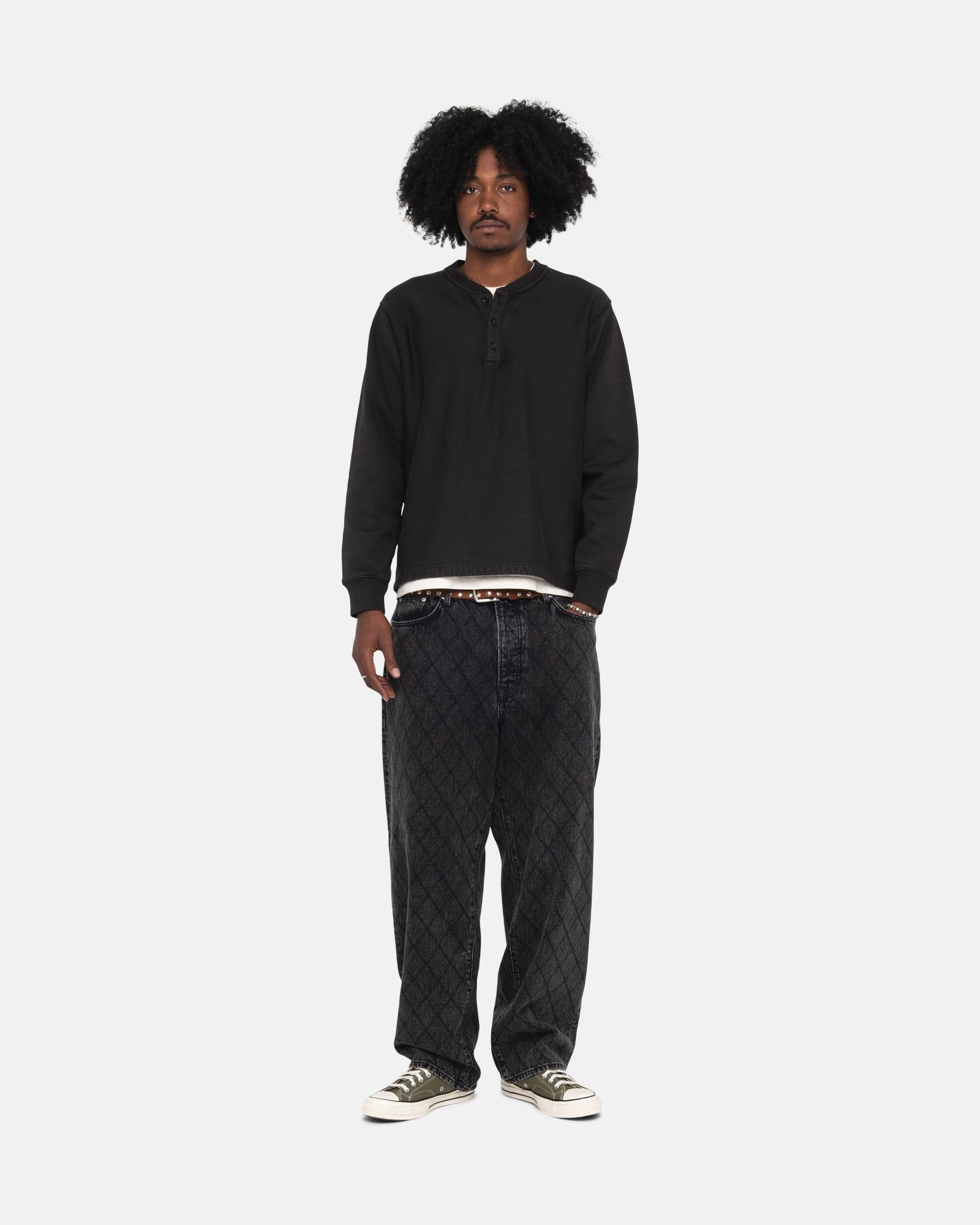 OPEN HEM HENLEY FLEECE sold by Stussy product image thumbnail 5