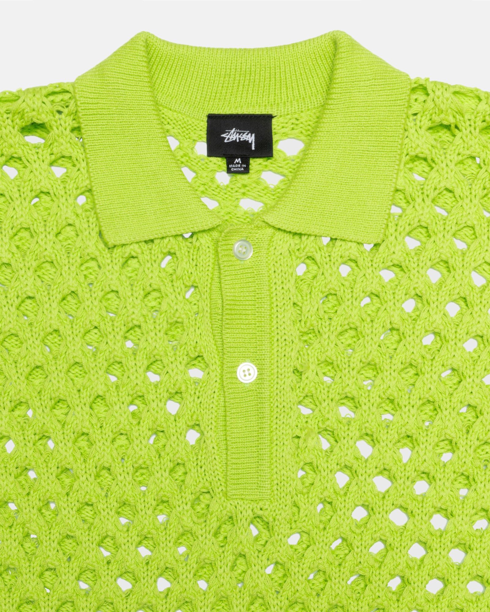 BIG MESH POLO SWEATER sold by Stussy product image thumbnail 3