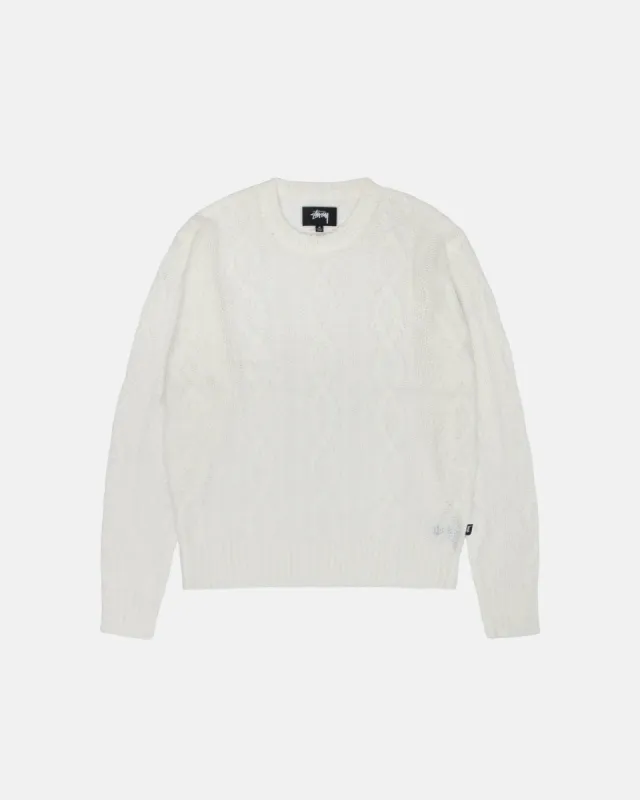 CABLE LOOSE KNIT SWEATER sold by Stussy