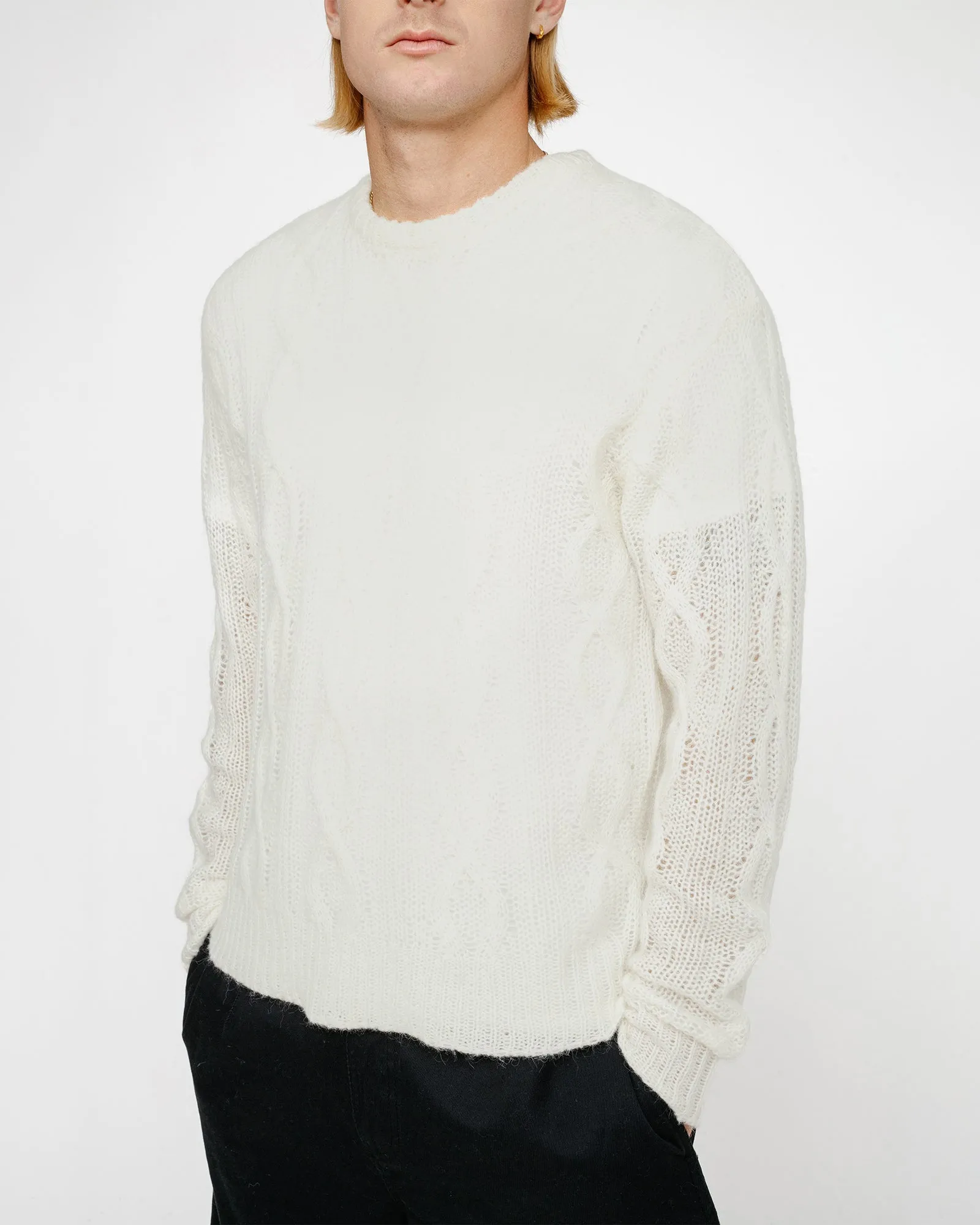 CABLE LOOSE KNIT SWEATER sold by Stussy product image thumbnail 5
