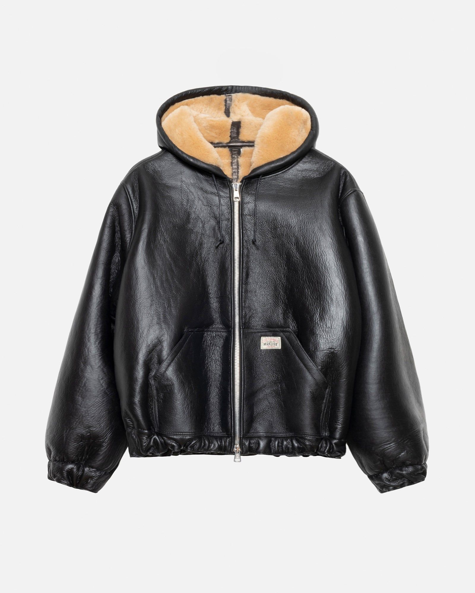 OUR LEGACY WORK SHOP REVERSIBLE SHEARLING ZIP HOODIE sold by Stussy