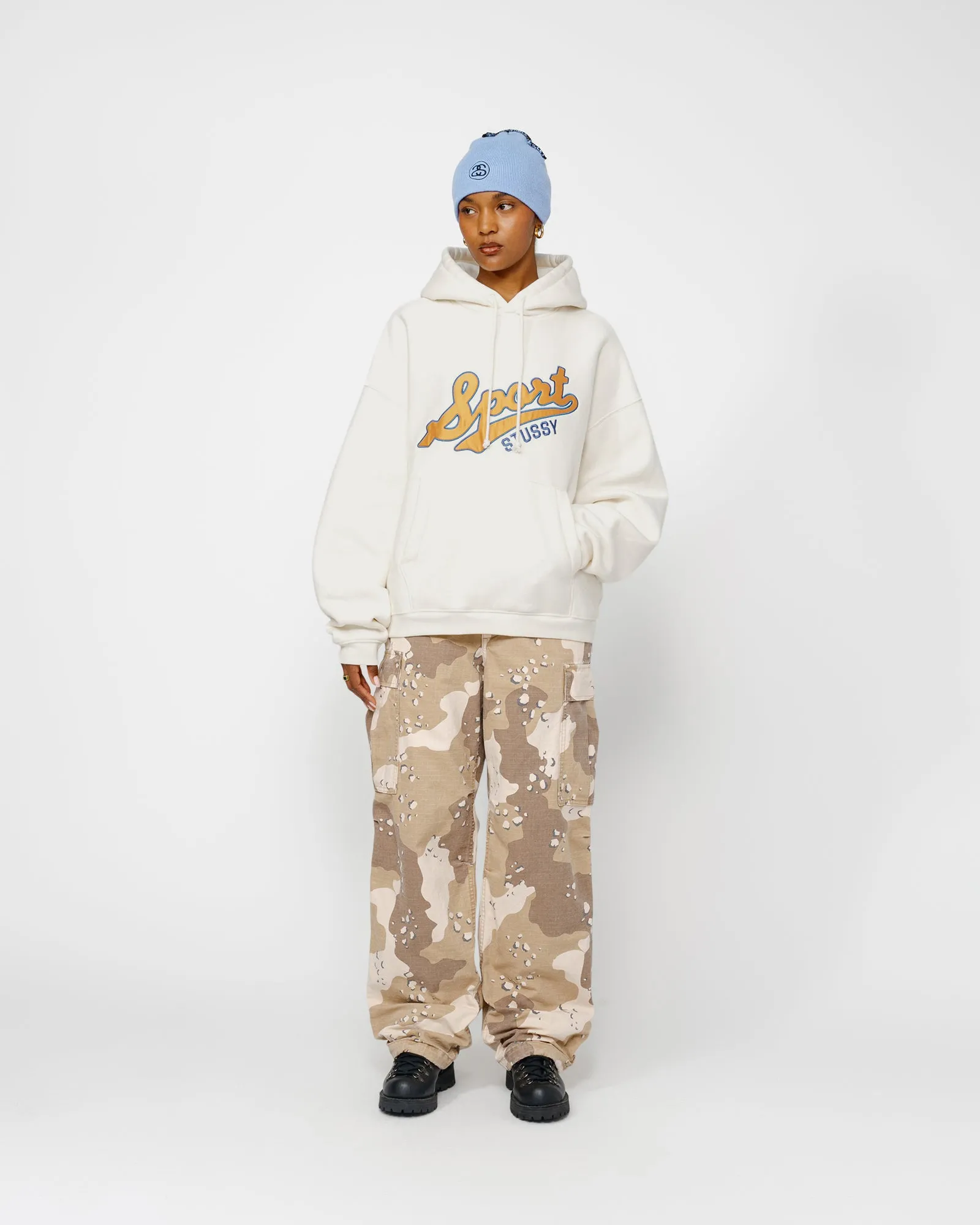 SATIN PATCH OVERSIZED HOODIE sold by Stussy product image thumbnail 5