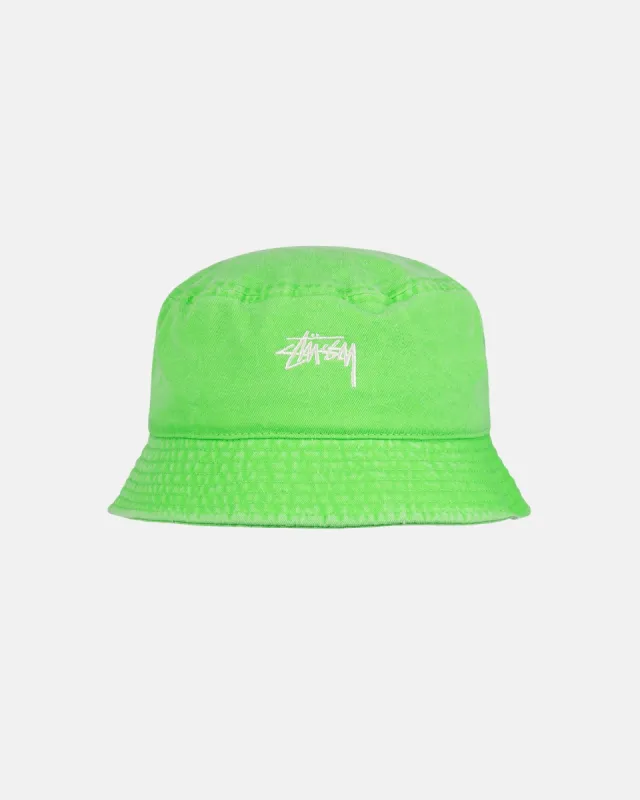 WASHED STOCK BUCKET HAT sold by Stussy