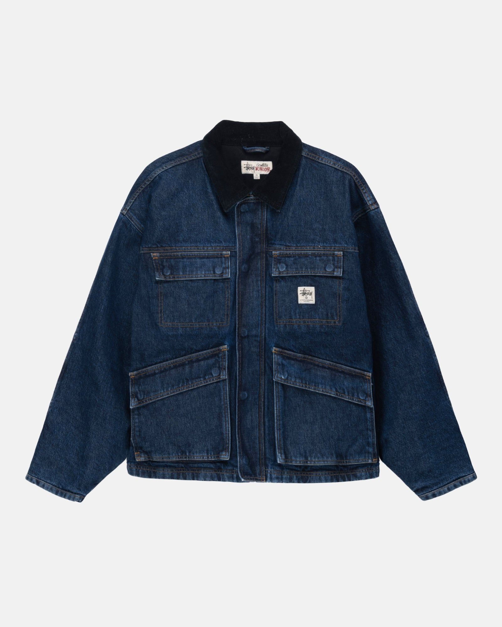 SHOP JACKET WASHED DENIM sold by Stussy