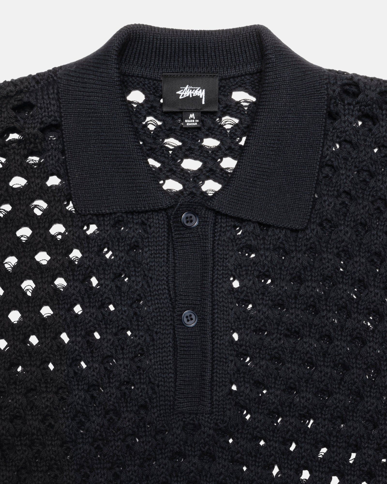 BIG MESH POLO SWEATER sold by Stussy product image thumbnail 3