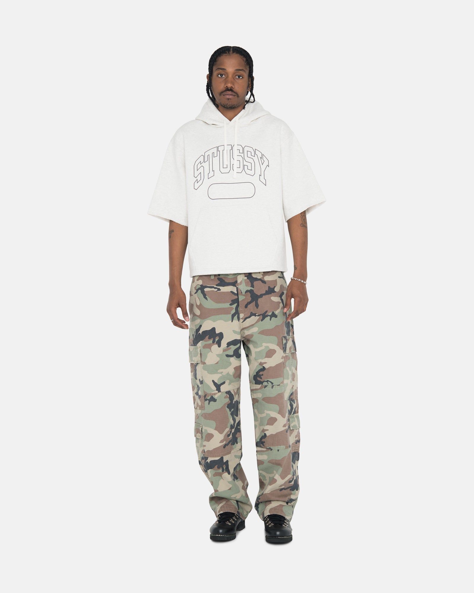 SS BOXY CROPPED HOODIE sold by Stussy product image thumbnail 4