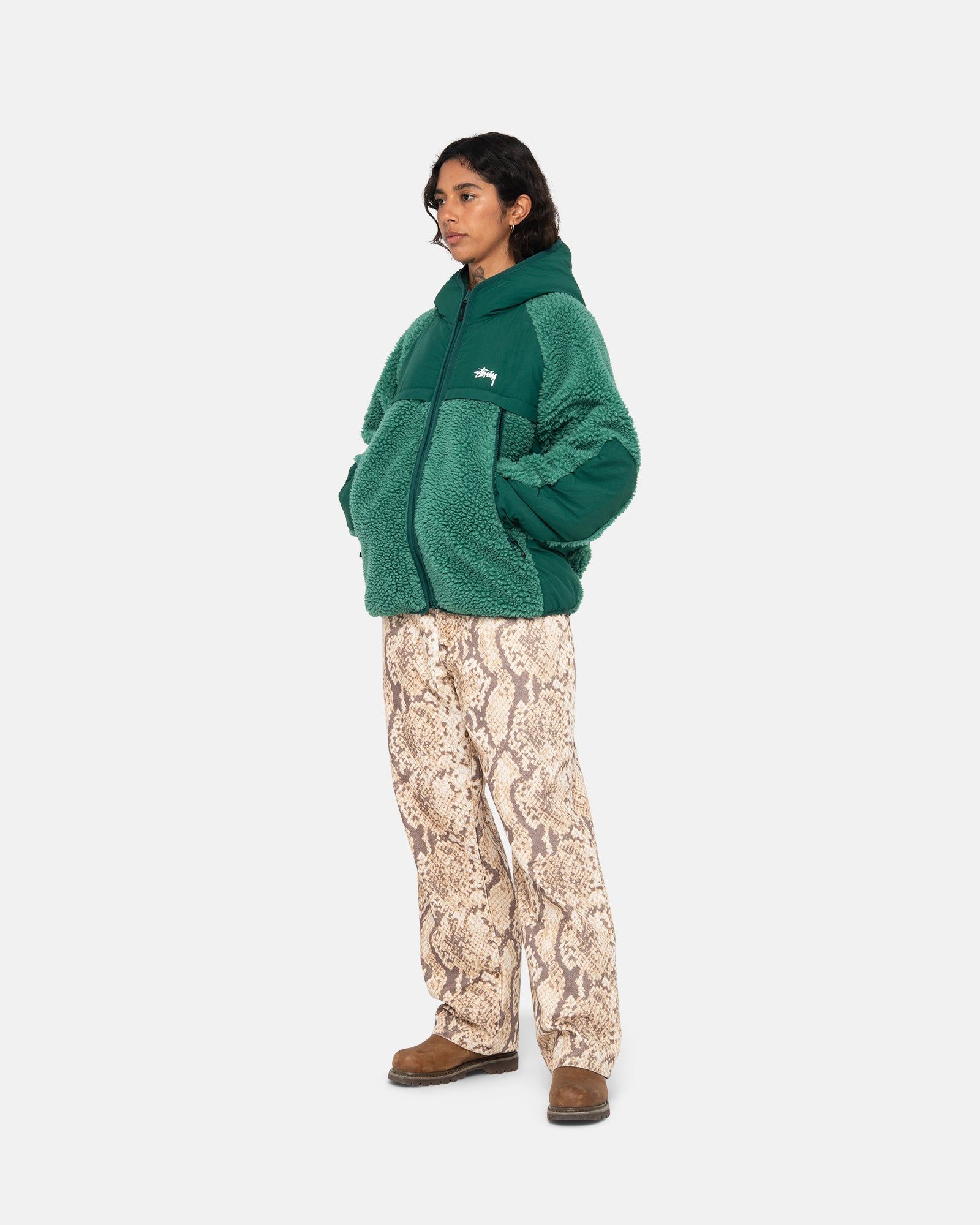 SHERPA PANELED HOODED JACKET sold by Stussy product image thumbnail 9