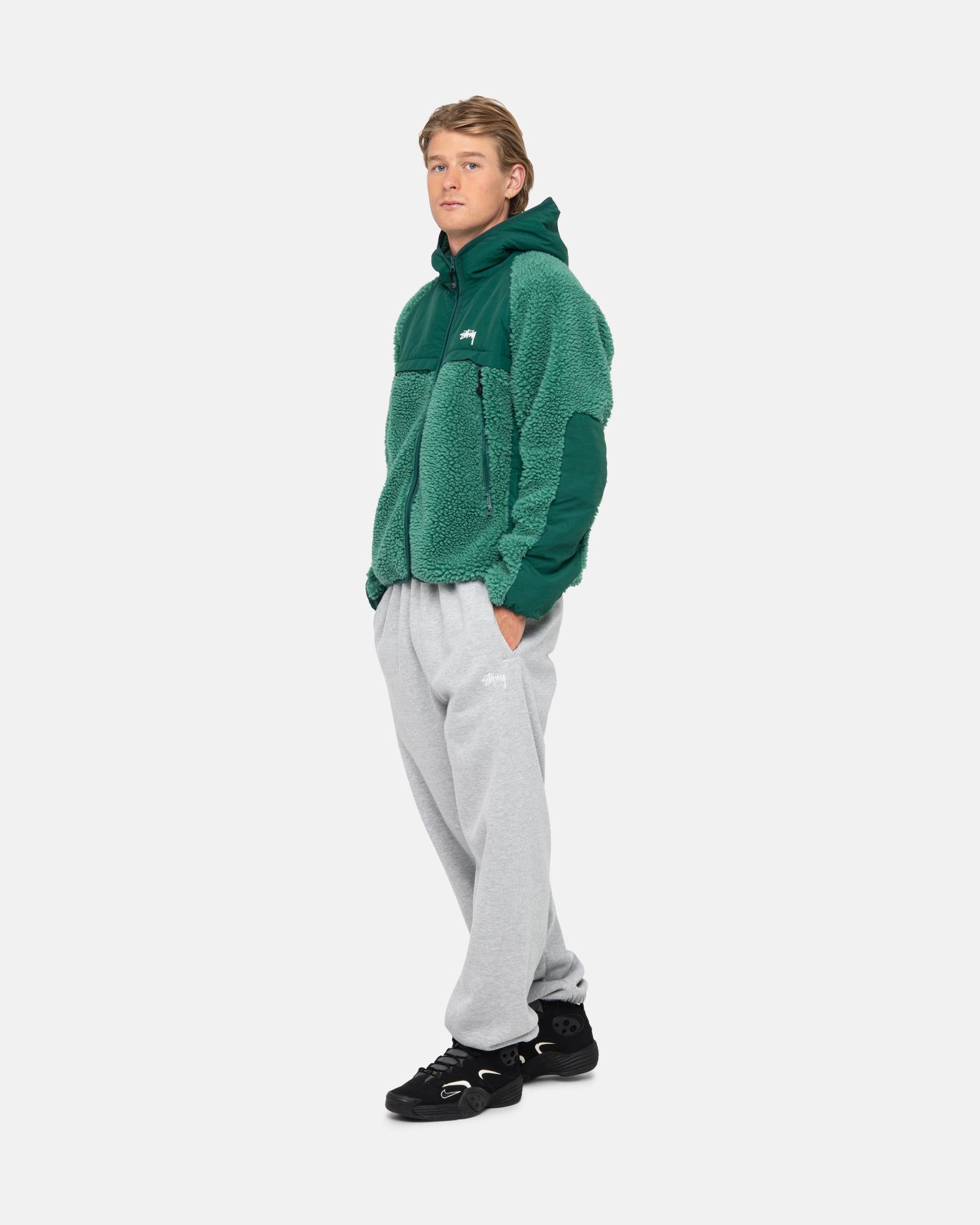 SHERPA PANELED HOODED JACKET sold by Stussy product image thumbnail 6