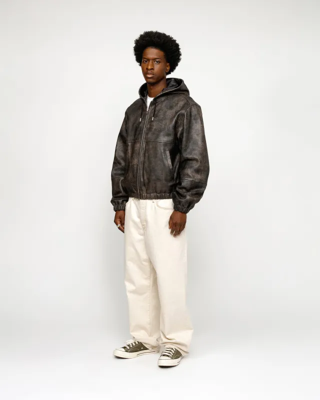 WORK JACKET STONEWASH LEATHER | Parallel