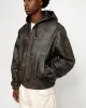 WORK JACKET STONEWASH LEATHER sold by Stussy