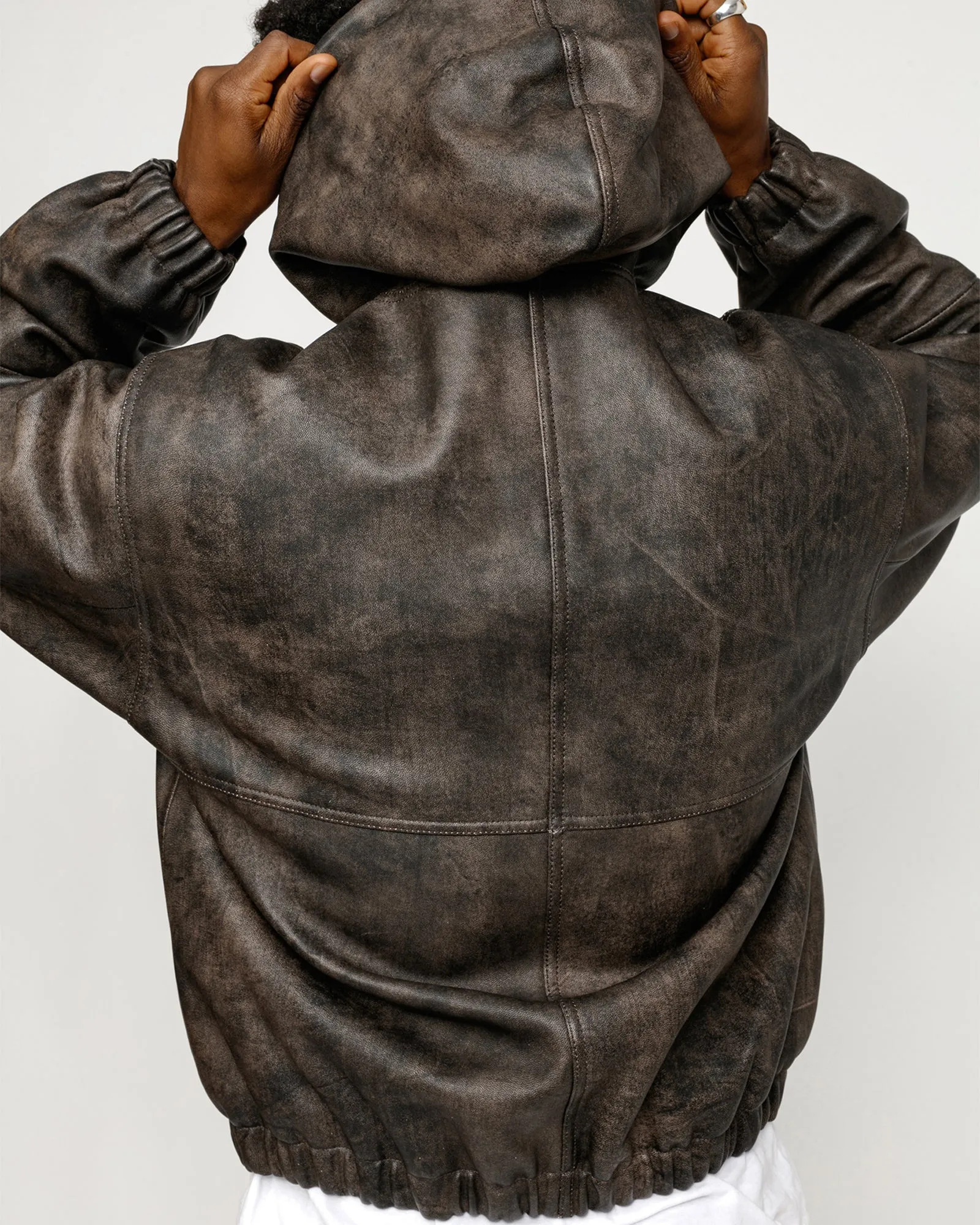 WORK JACKET STONEWASH LEATHER sold by Stussy product image thumbnail 5