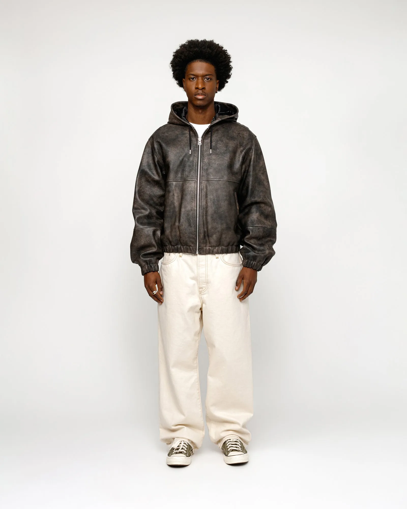 WORK JACKET STONEWASH LEATHER sold by Stussy product image thumbnail 2