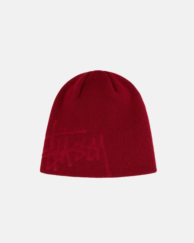 DEBOSSED BASIC LOGO SKULLCAP sold by Stussy