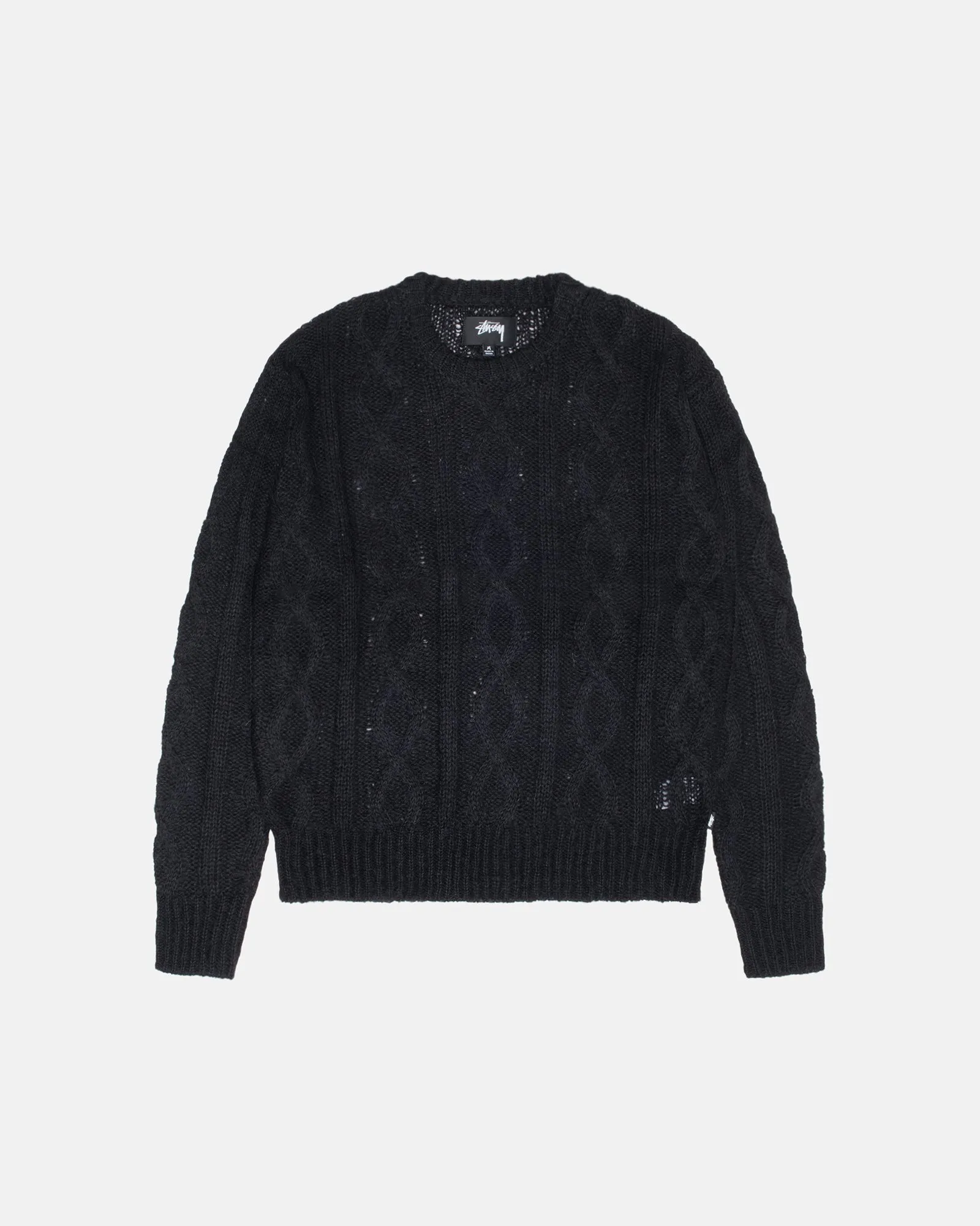 CABLE LOOSE KNIT SWEATER sold by Stussy