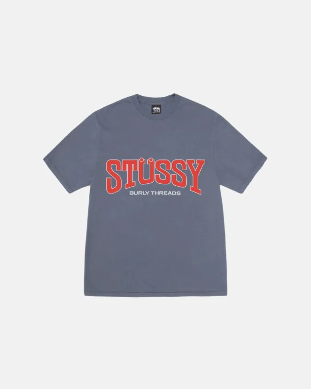 BURLY THREADS TEE PIGMENT DYED sold by Stussy