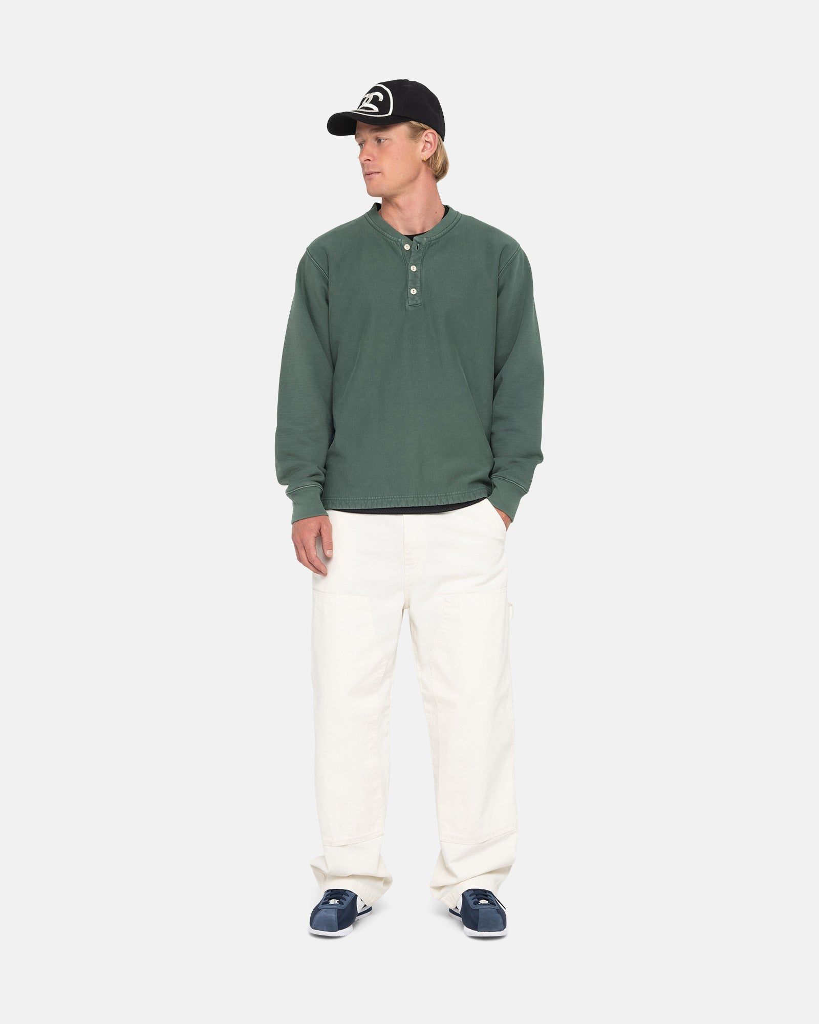 OPEN HEM HENLEY FLEECE | Parallel