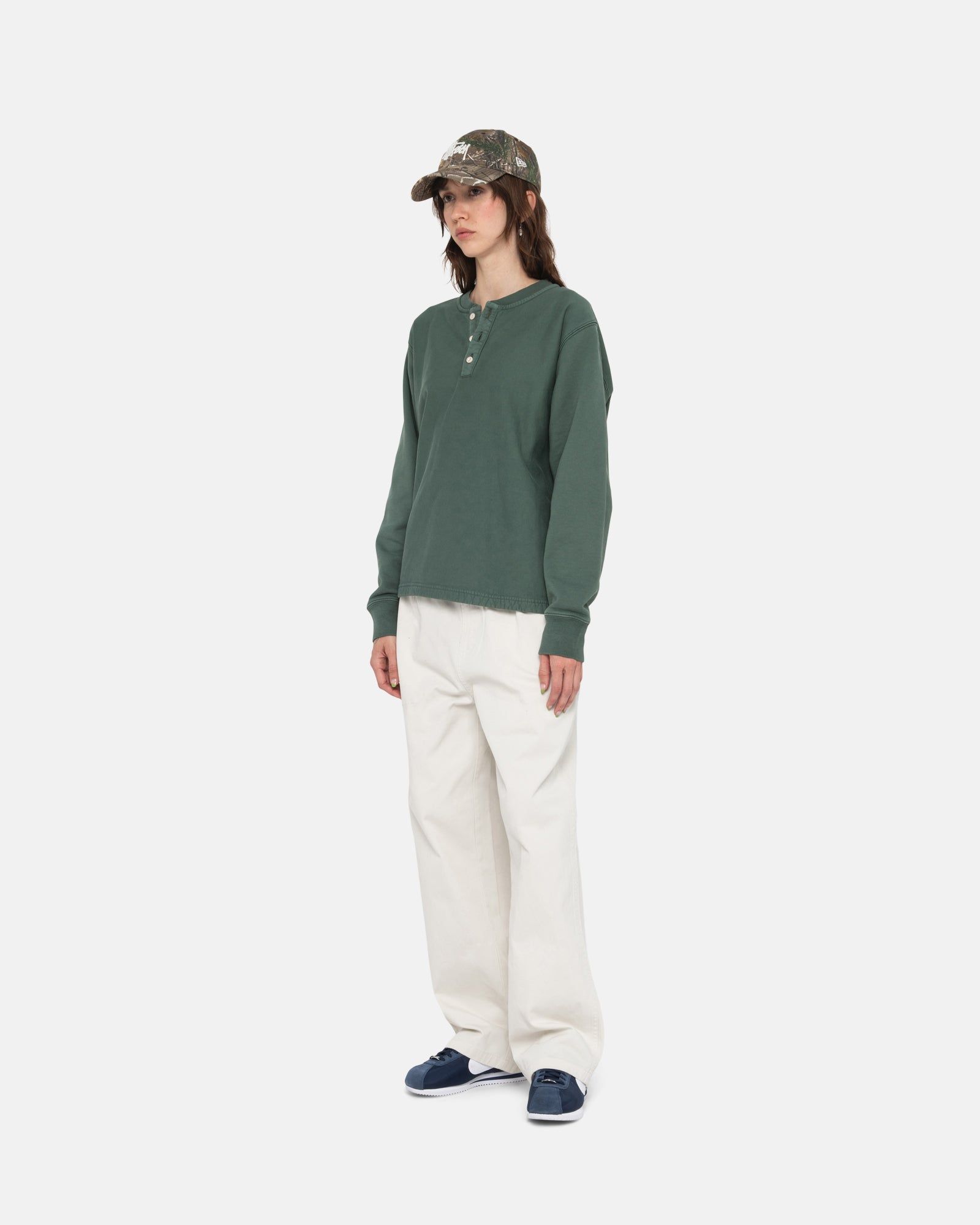 OPEN HEM HENLEY FLEECE sold by Stussy product image thumbnail 9