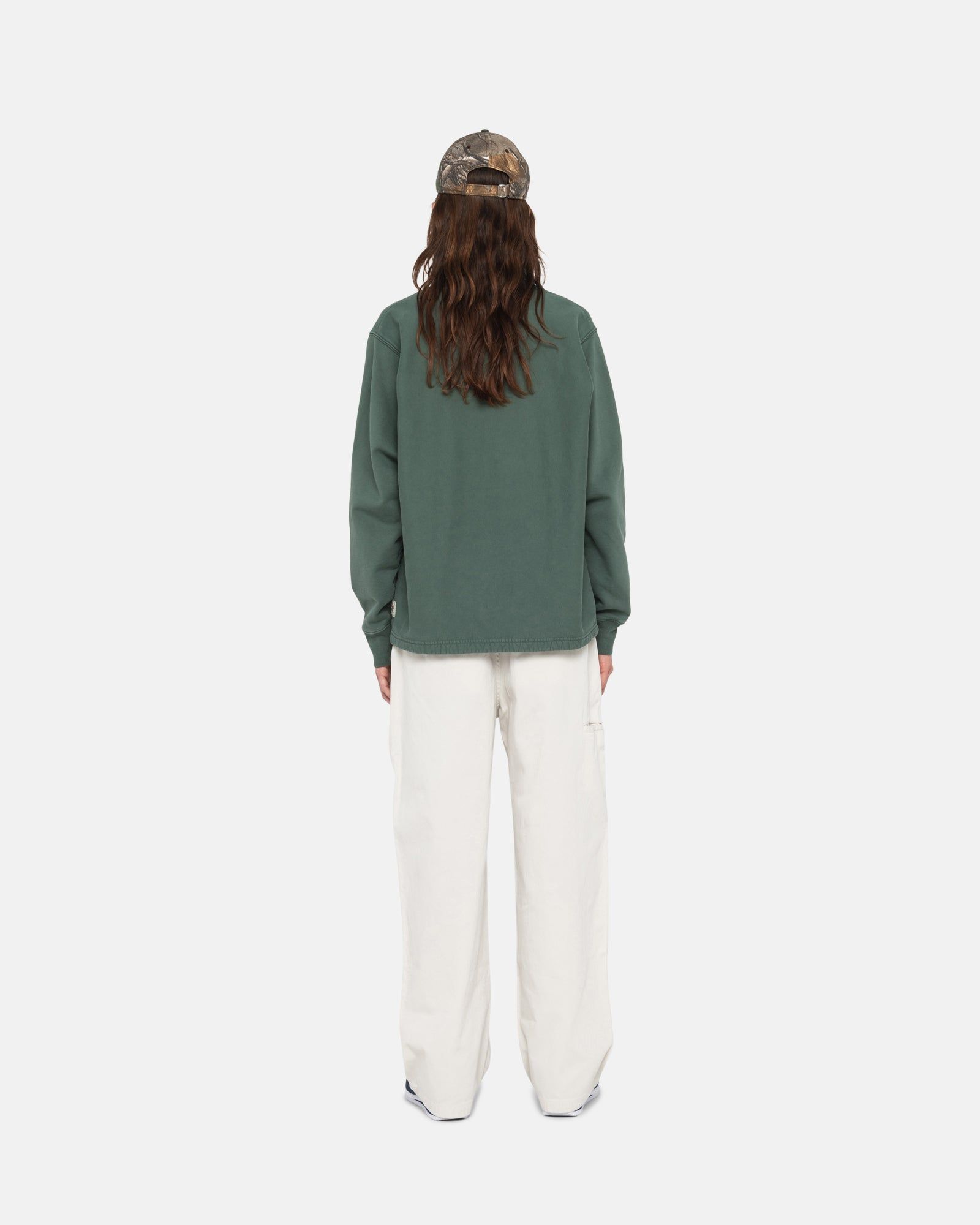トップス stussy open hem henley fleece work gear OPEN HEM HENLEY FLEECE | Parallel