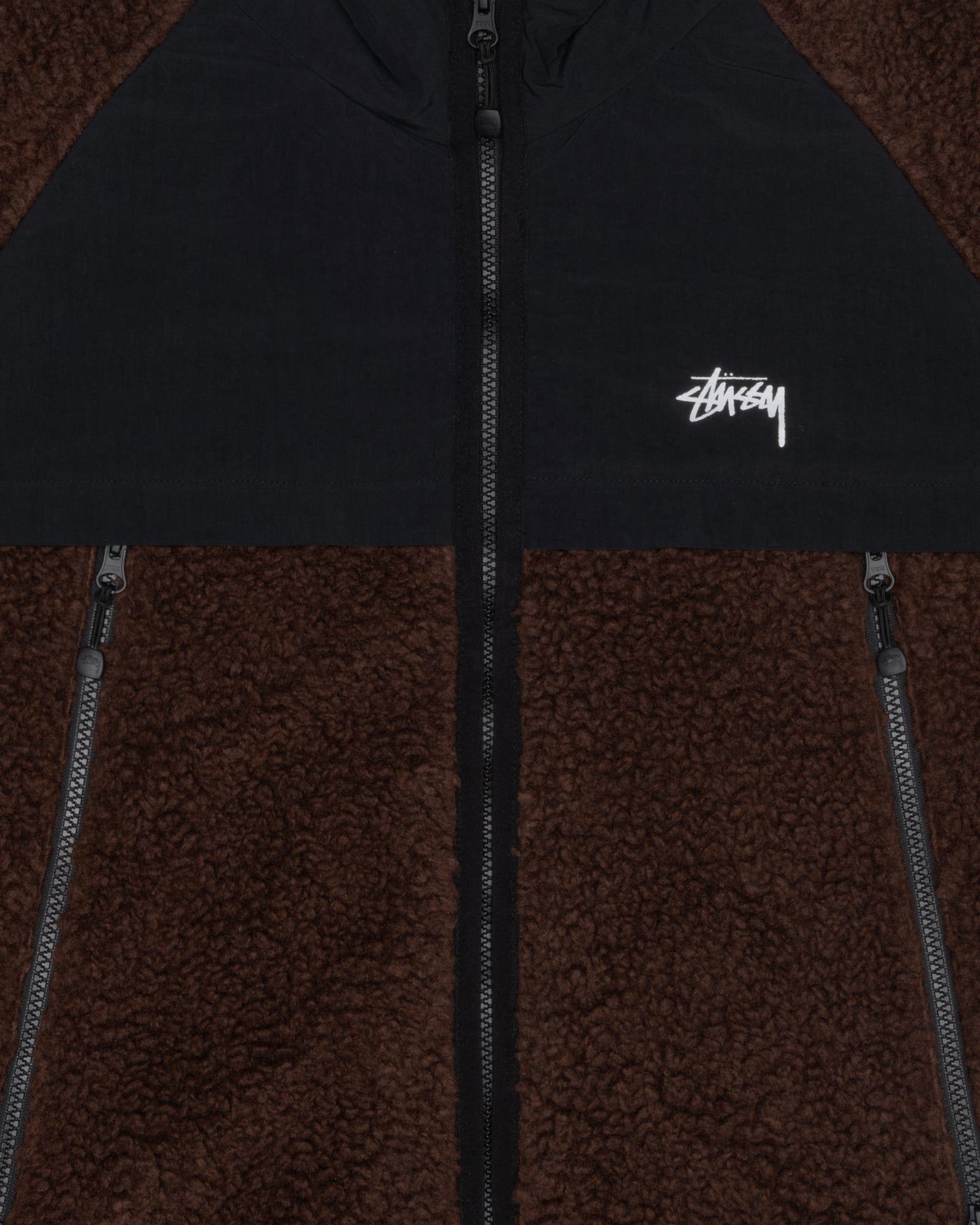 SHERPA PANELED HOODED JACKET sold by Stussy product image thumbnail 3