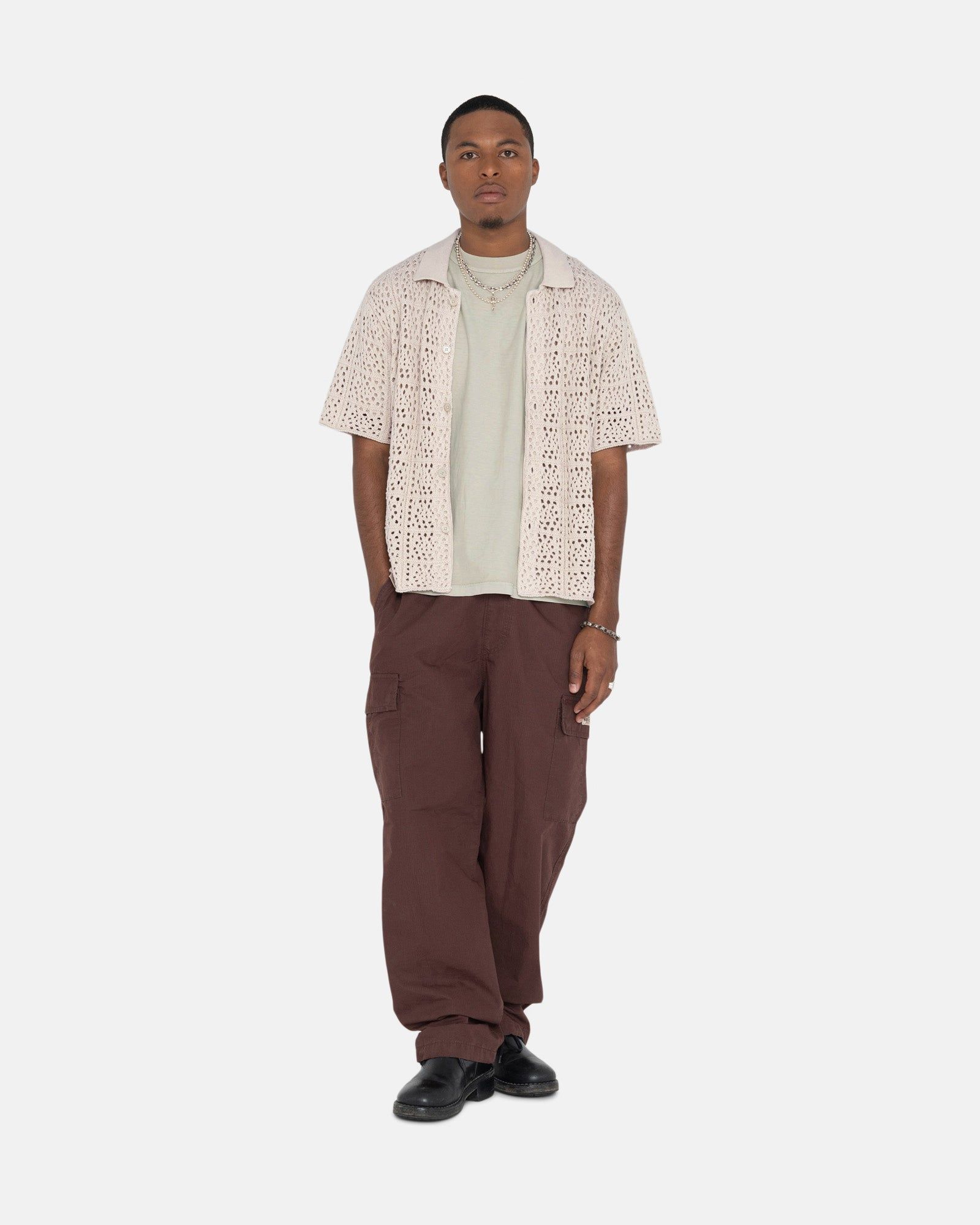 CROCHET SHIRT sold by Stussy product image thumbnail 3
