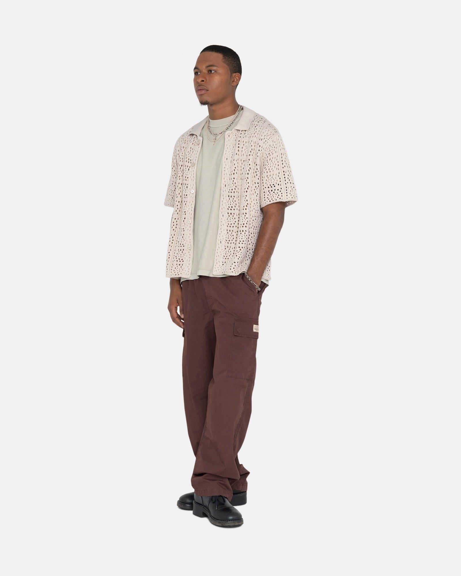 CROCHET SHIRT sold by Stussy product image thumbnail 4