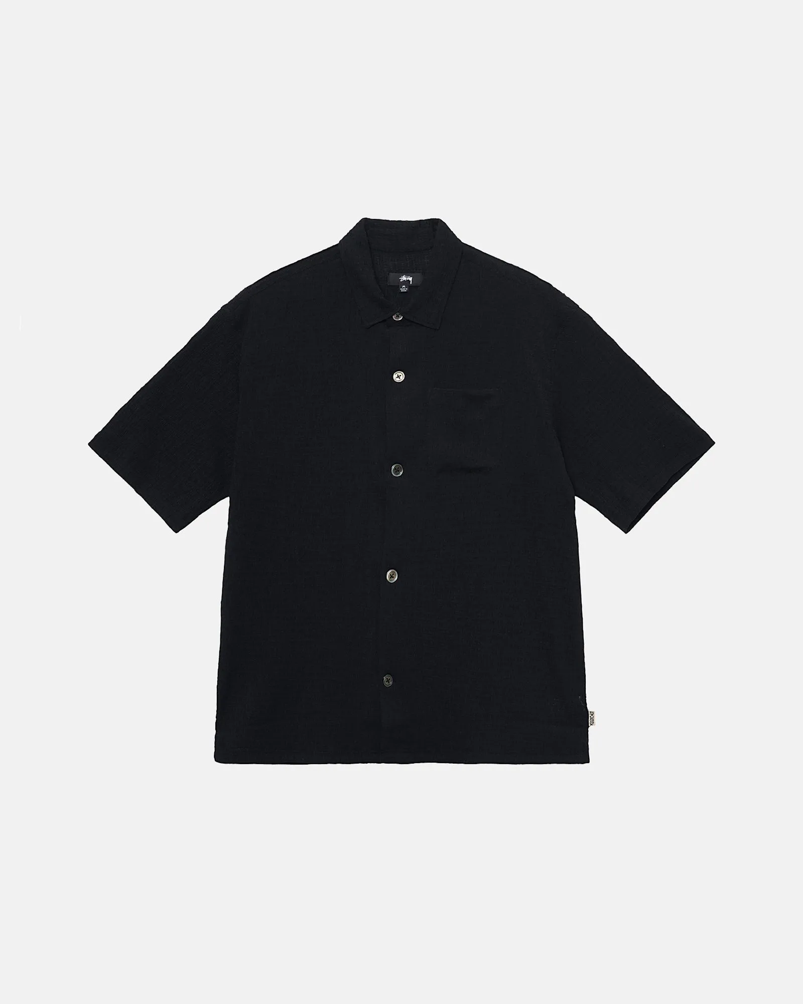 BOXY FLAT HEM SHIRT CRINKLED sold by Stussy