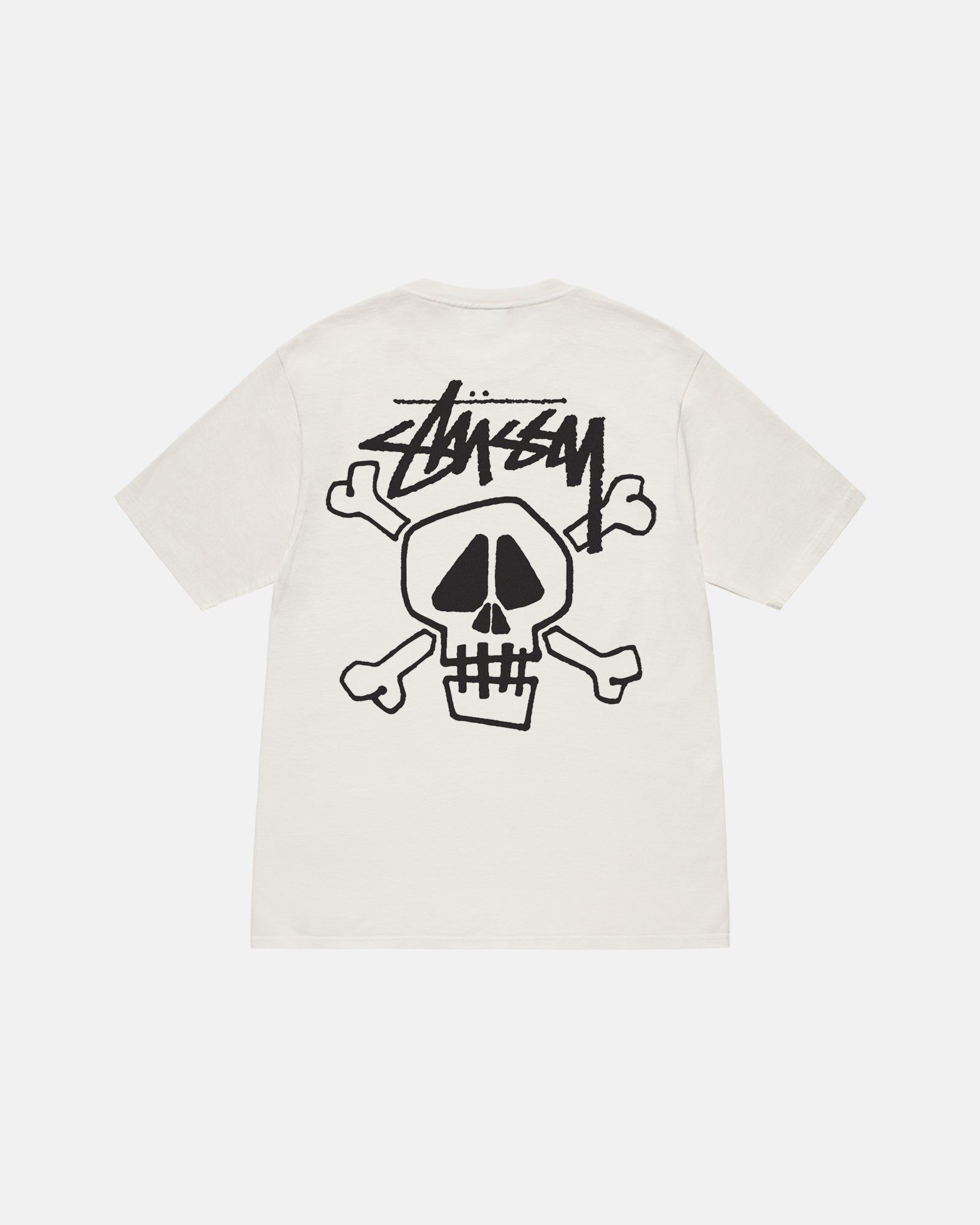 SKULL & BONES TEE PIGMENT DYED sold by Stussy