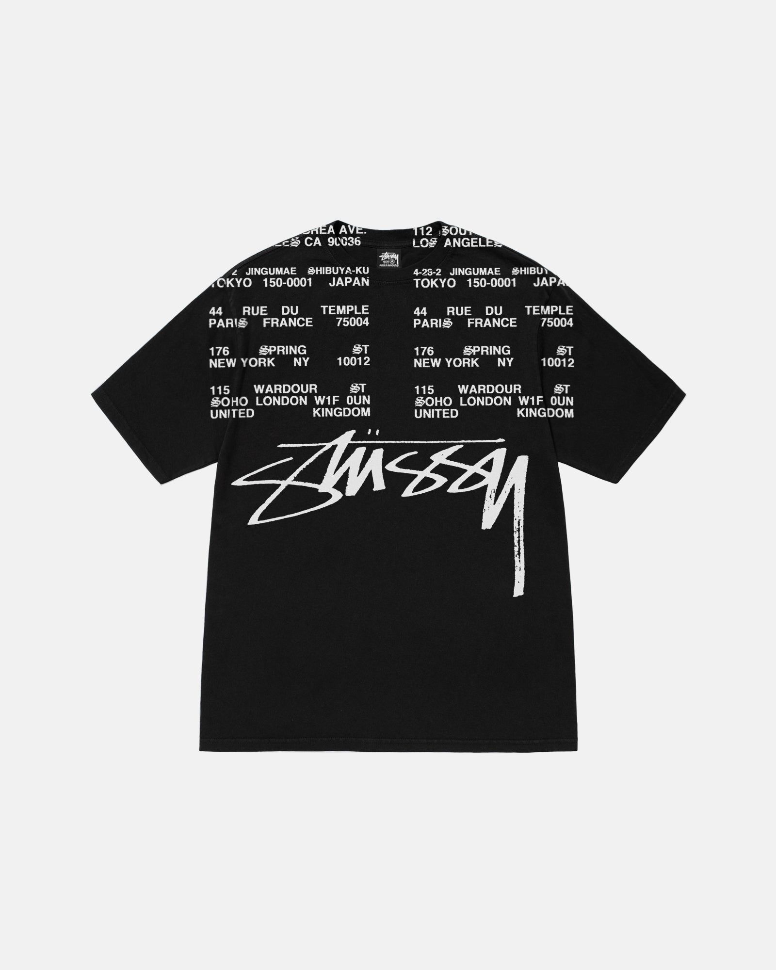 LOCATIONS TEE PIGMENT DYED sold by Stussy