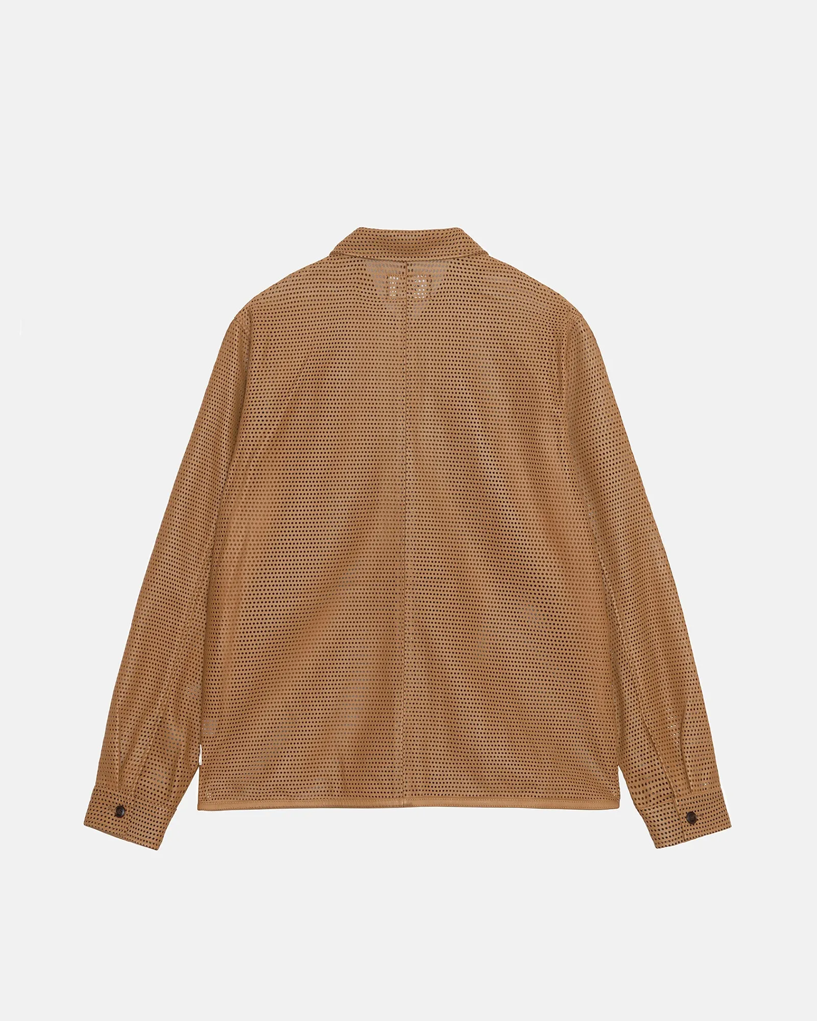 ZIP SHIRT PERFORATED LEATHER sold by Stussy product image thumbnail 2