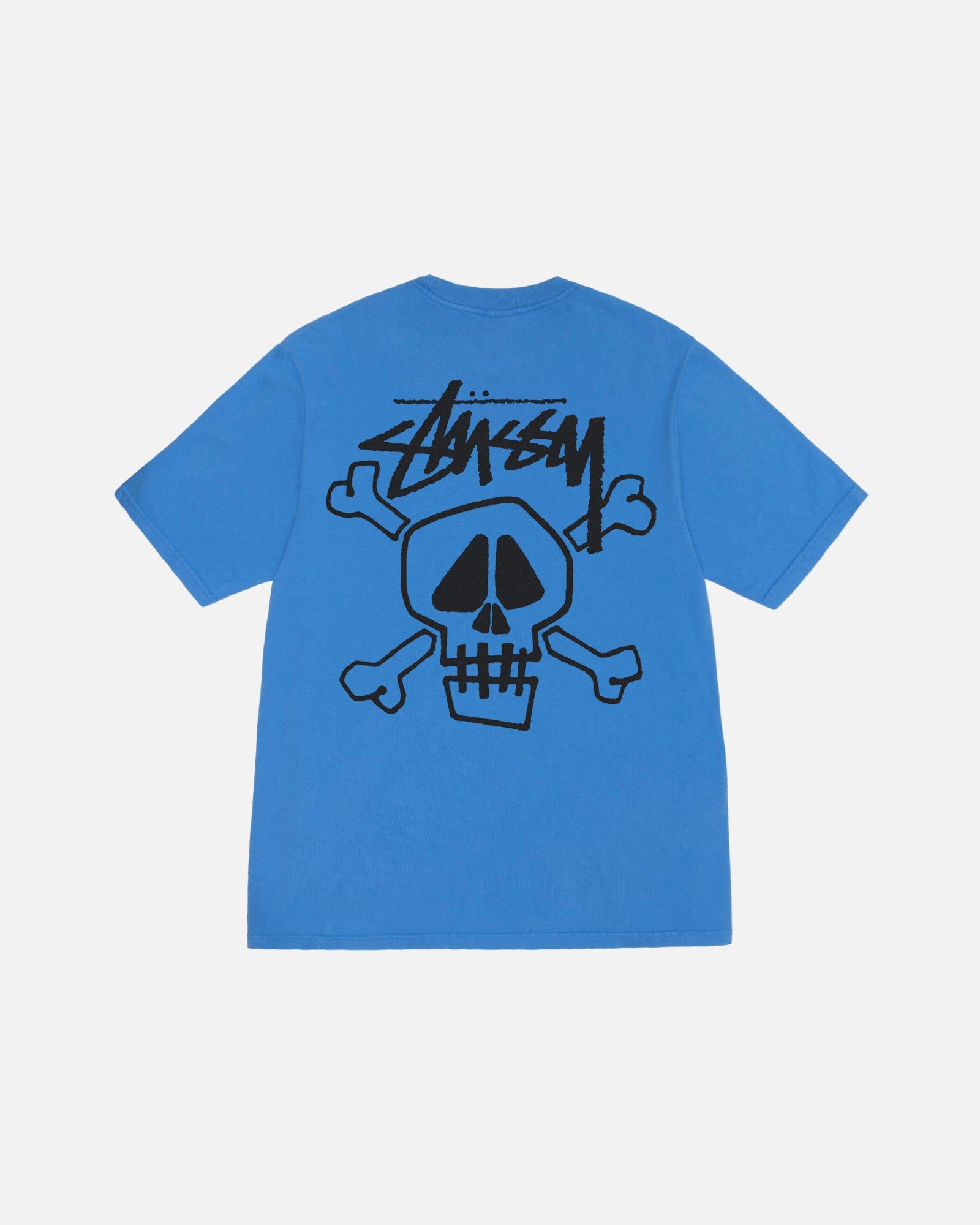 SKULL & BONES TEE PIGMENT DYED sold by Stussy