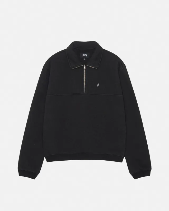 HALF ZIP MOCK NECK SWEATSHIRT sold by Stussy