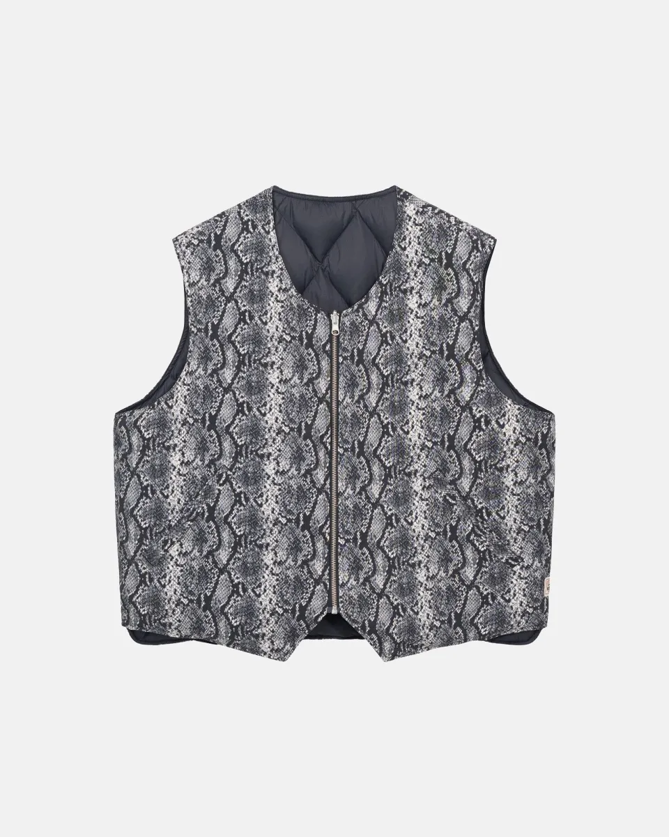 stussy python riversible vest