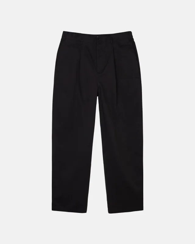 TWILL VOLUME PLEATED TROUSER made by Stussy