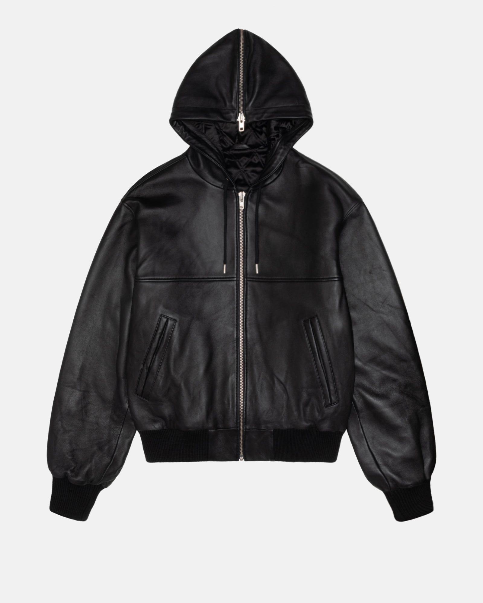 SS LINK LEATHER BOMBER sold by Stussy
