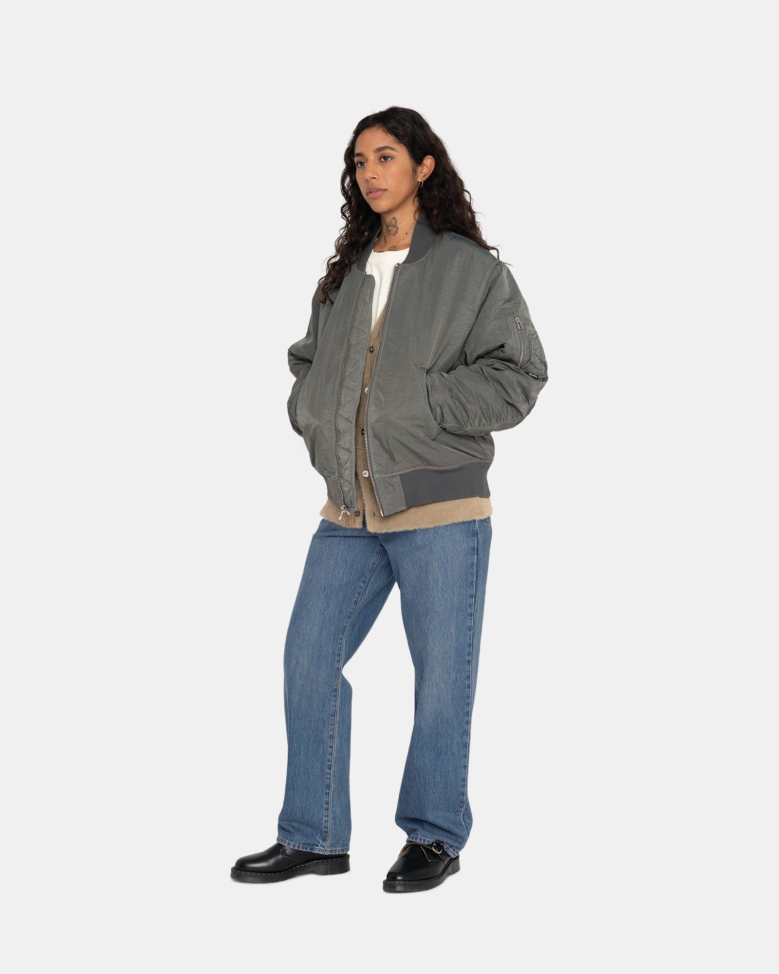 DYED NYLON BOMBER sold by Stussy product image thumbnail 11