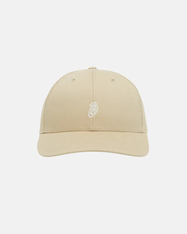SWIRLY S LOW PRO CAP sold by Stussy