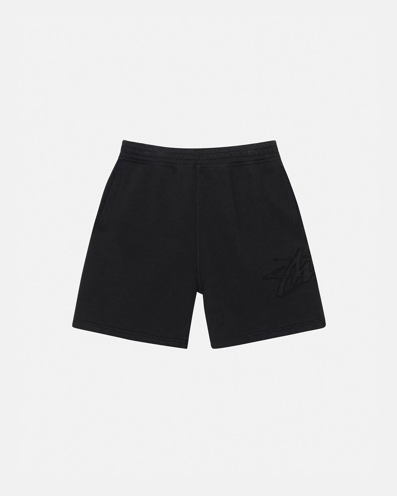 パンツ STUSSY FLEECE SHORT TONAL APPLIQUE Stussy Tonal Applique Fleece Short Grey Heather Men's - SS24 - GB