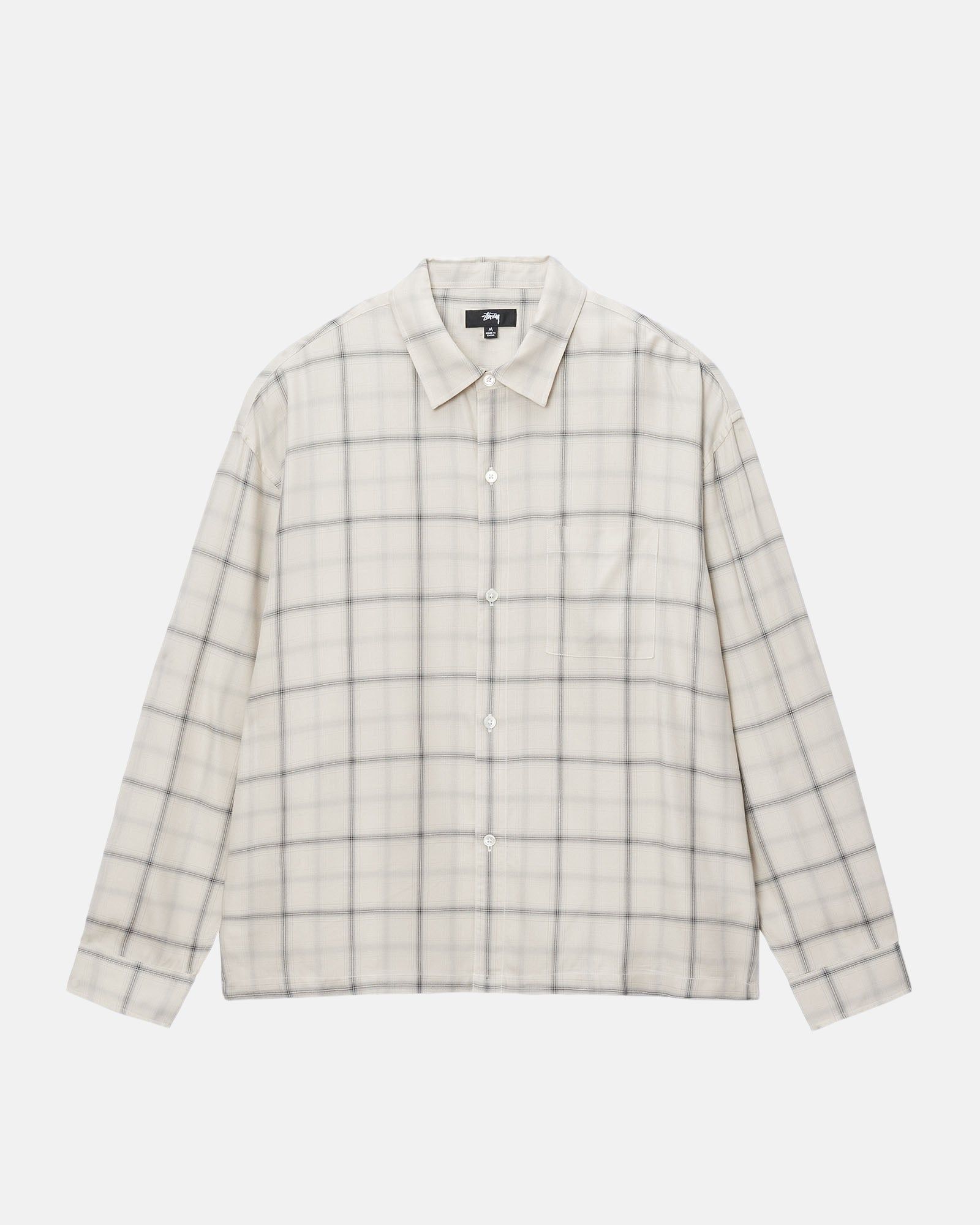 SHADOW PLAID RAYON SHIRT sold by Stussy