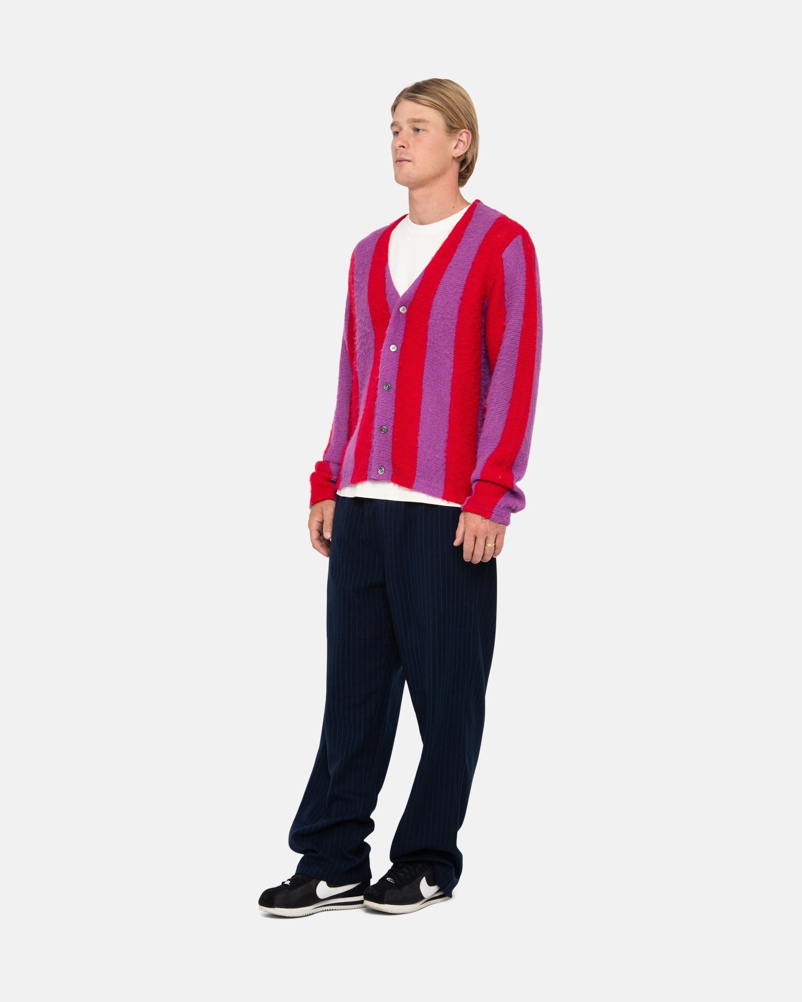 STRIPE BRUSHED CARDIGAN sold by Stussy product image thumbnail 6